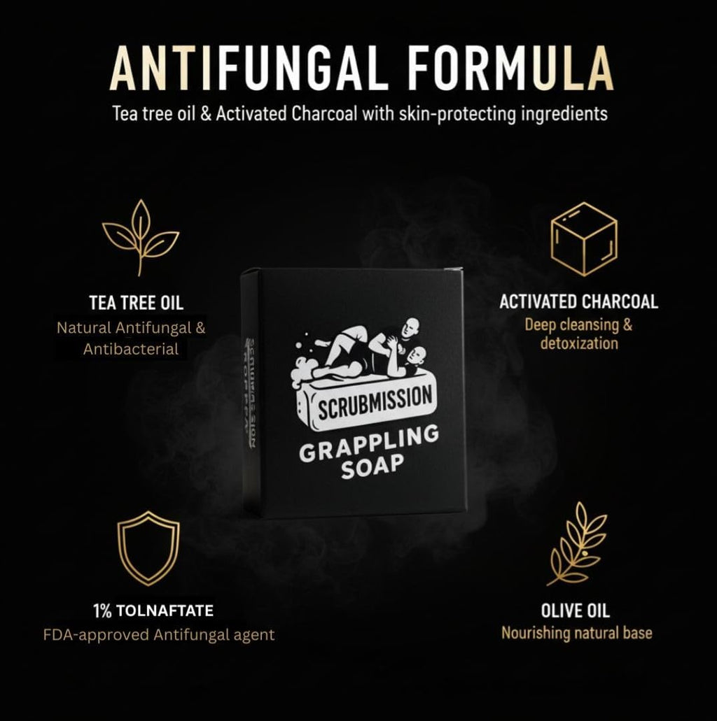 BJJ Defense Soap – Natural Antifungal & Antibacterial Soap with Tolnaftate, Peppermint, Eucalyptus & Tea Tree Oil