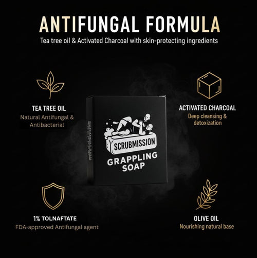 BJJ Defense Soap – Natural Antifungal & Antibacterial Soap with Tolnaftate, Peppermint, Eucalyptus & Tea Tree Oil