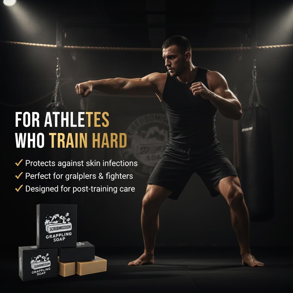 BJJ Defense Soap – Natural Antifungal & Antibacterial Soap with Tolnaftate, Peppermint, Eucalyptus & Tea Tree Oil