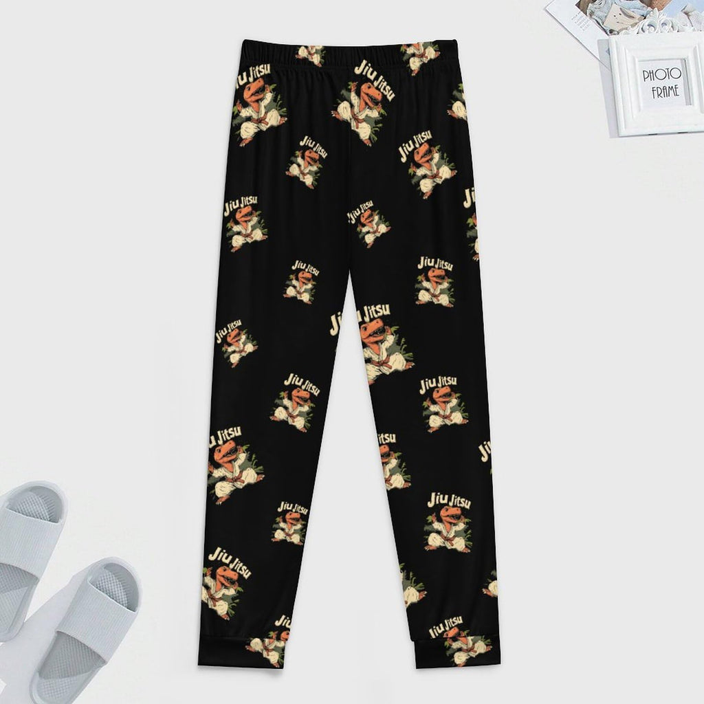 Jiu Jitsu Dinosaur Men's Pajama Pants Lightweight Pjs Bottoms Lounge Pants Sleepwear Soft