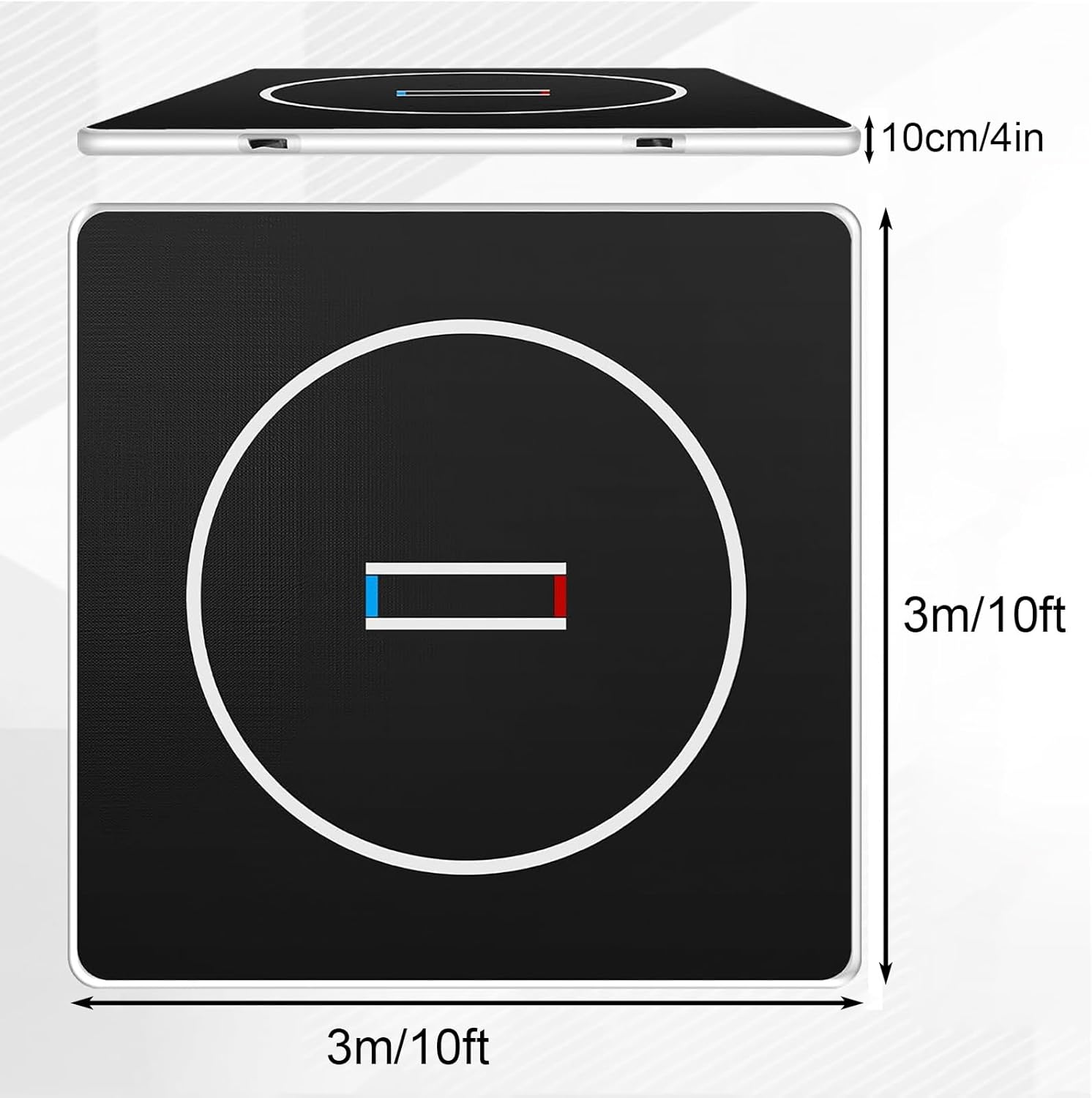 10x10 ft Inflatable Wrestling Mat, 4 Inch Thick Tumbling Mat with Electric Pump, Portable Wrestling Mats for Home Use, for BJJ Boxing Cheerleading Yoga Gymnastics