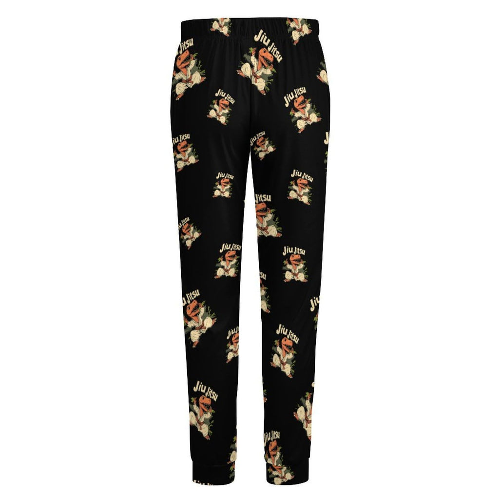 Jiu Jitsu Dinosaur Men's Pajama Pants Lightweight Pjs Bottoms Lounge Pants Sleepwear Soft