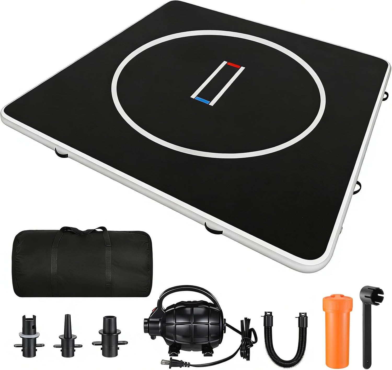 10x10 ft Inflatable Wrestling Mat, 4 Inch Thick Tumbling Mat with Electric Pump, Portable Wrestling Mats for Home Use, for BJJ Boxing Cheerleading Yoga Gymnastics