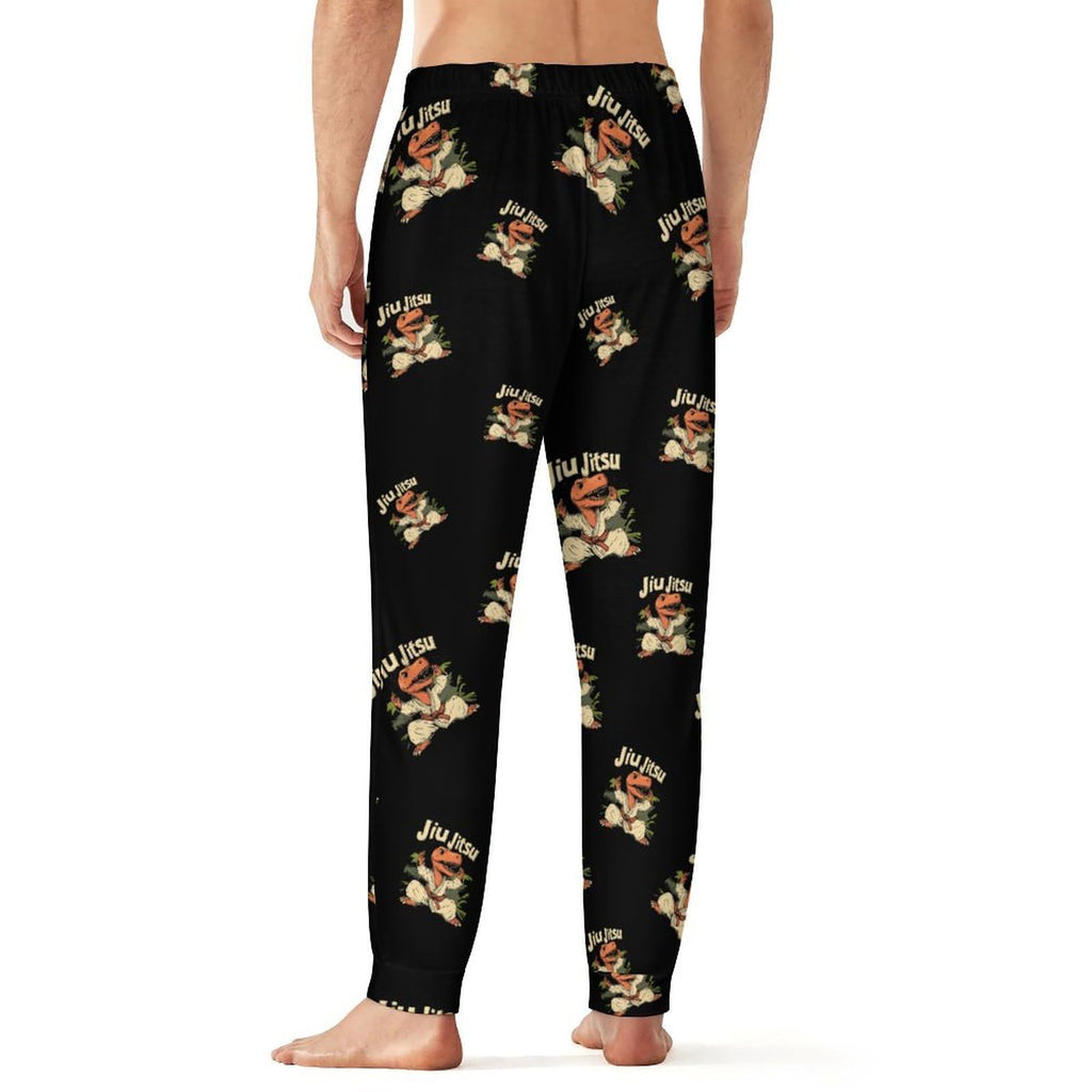 Jiu Jitsu Dinosaur Men's Pajama Pants Lightweight Pjs Bottoms Lounge Pants Sleepwear Soft