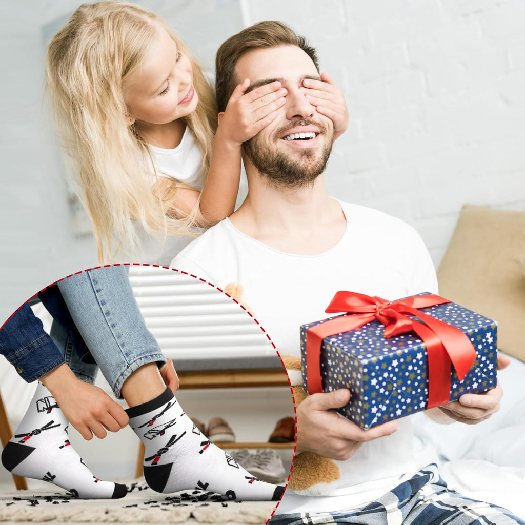 6 Pairs Jiu Jitsu Socks Novelty Martial Socks Brazilian Jiu Jitsu Judoka Gifts for Adult Men Women