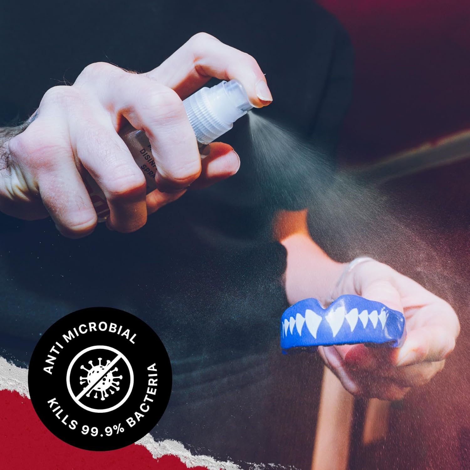 SafeJawz Anti-Microbial Disinfectant Cleaner and Freshener Spray for All Sports Gum Shields, Mouth Pieces and Mouthguards - 50ml Bottle