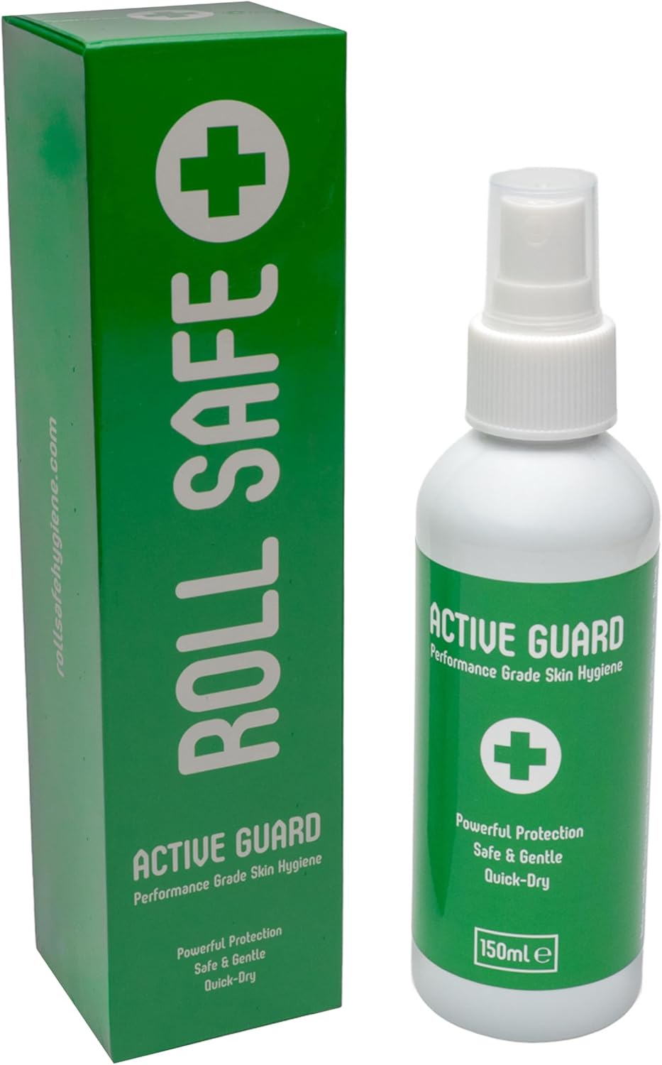 Roll Safe Active Guard Skin Hygiene Spray – Hypochlorous Acid Skin Cleanser for BJJ, MMA, Wrestling, Grappling – Quick Dry, Non Sting, Fragrance Free, pH Balanced – 150ml