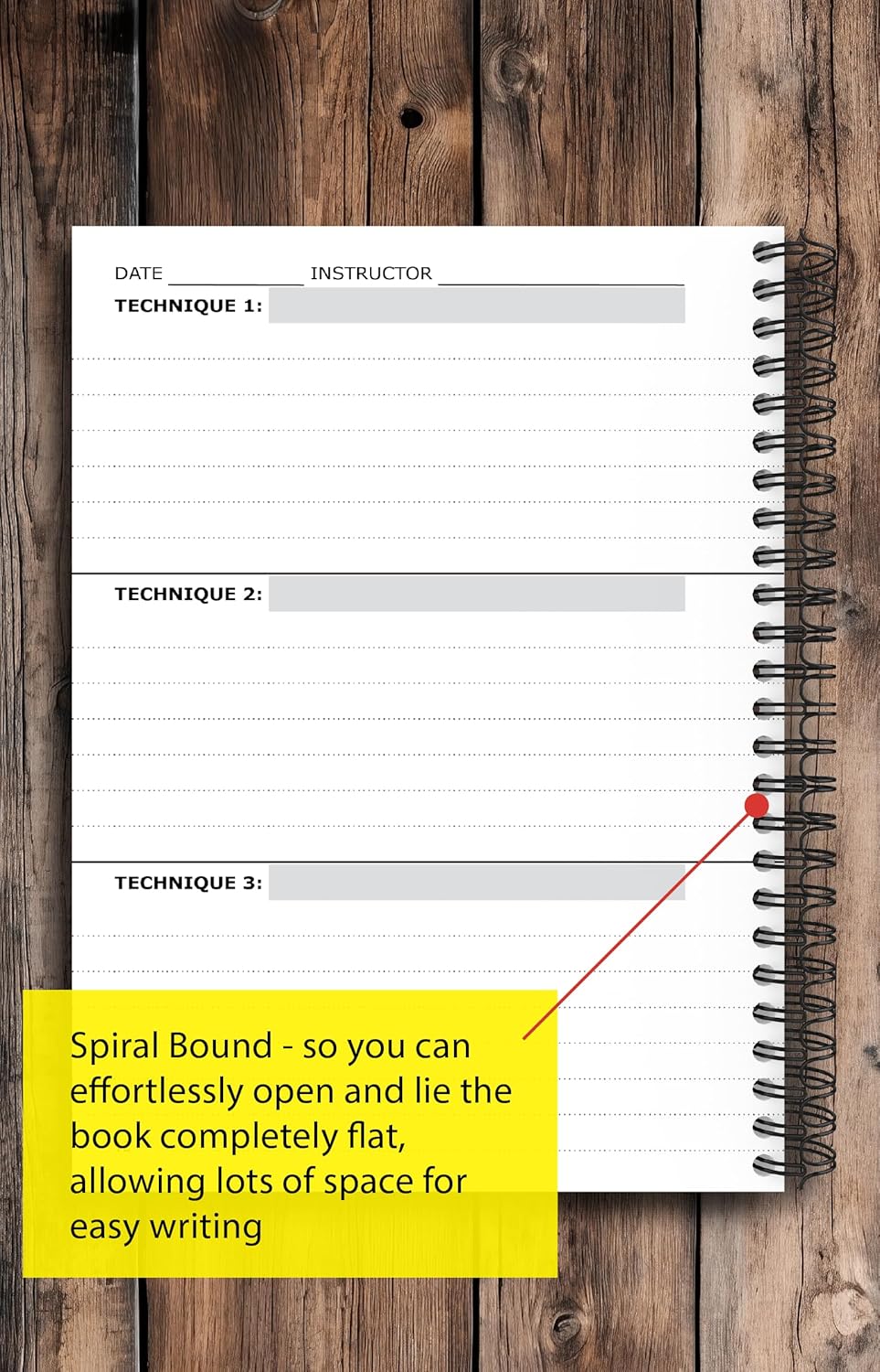 Jiu-Jitsu Training Journal - Brazilian Jiu-Jitsu Gift for BJJ Fanatics. A5 Spiral Bound Notebook to Log Techniques & Rolling Notes