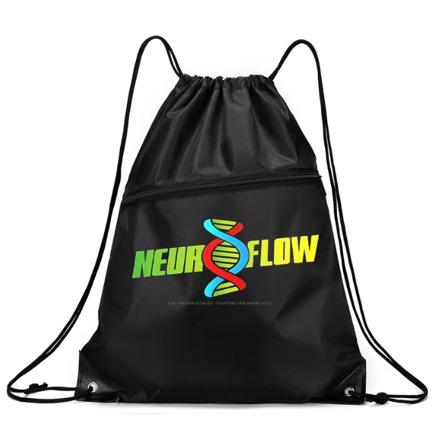 Neuroflow drawstring bag with zipper